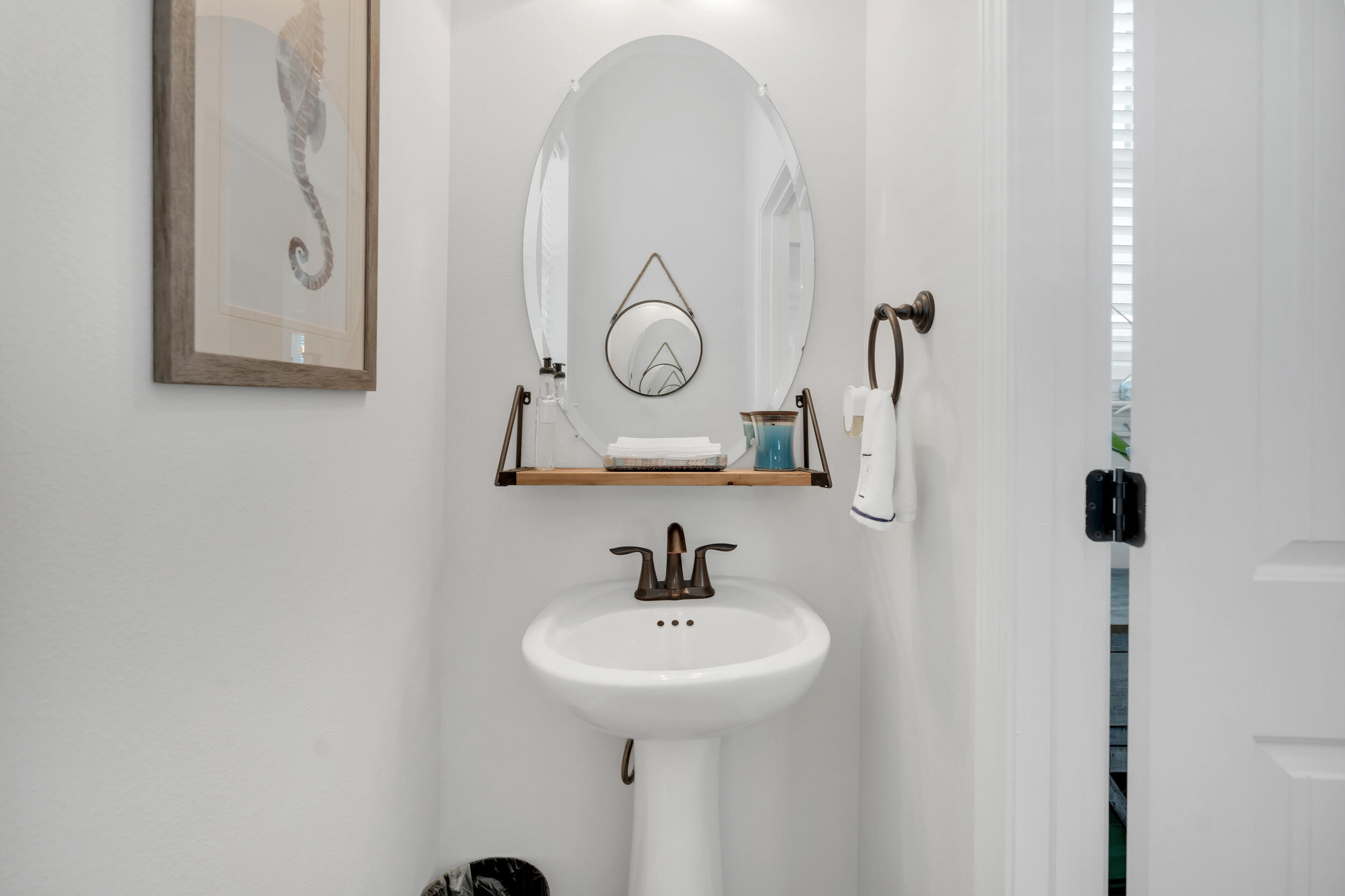 38 Inlet Cove Inlet Beach, FL 32461 - Photo 45 of 51 a bathroom with a sink and a mirror