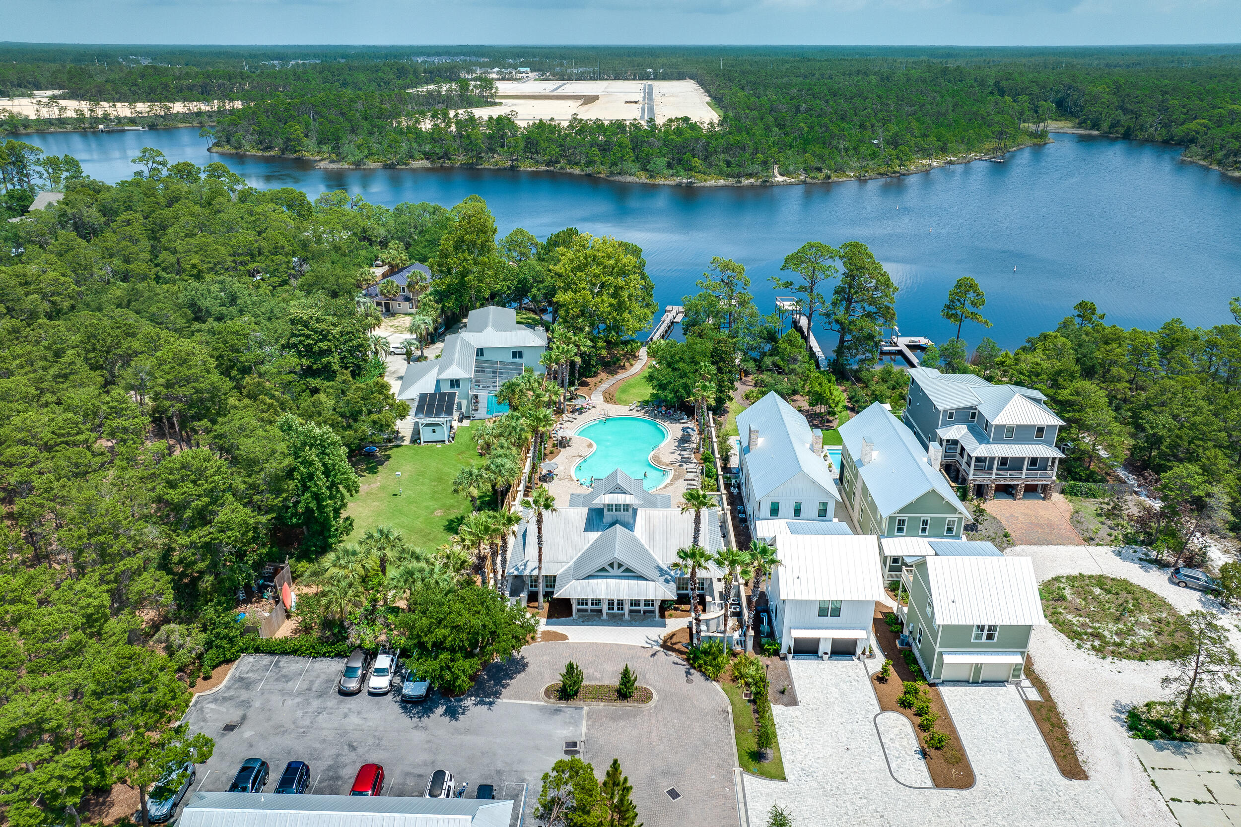 38 Inlet Cove Inlet Beach, FL 32461 - Photo 47 of 51 an aerial view of residential house with outdoor space and lake view