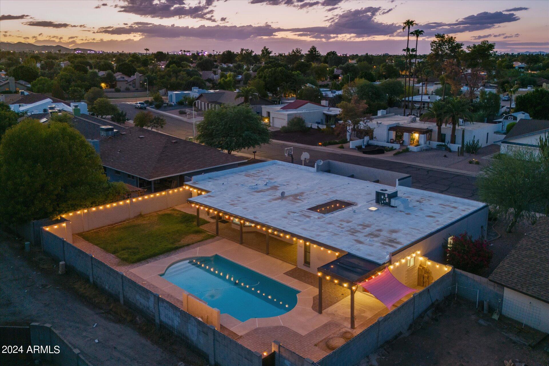 1893 East Bendix Drive Tempe, AZ 85283 - Photo 36 of 45 an aerial view of a house with a swimming pool