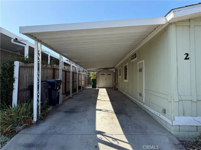 a view of a wooden door