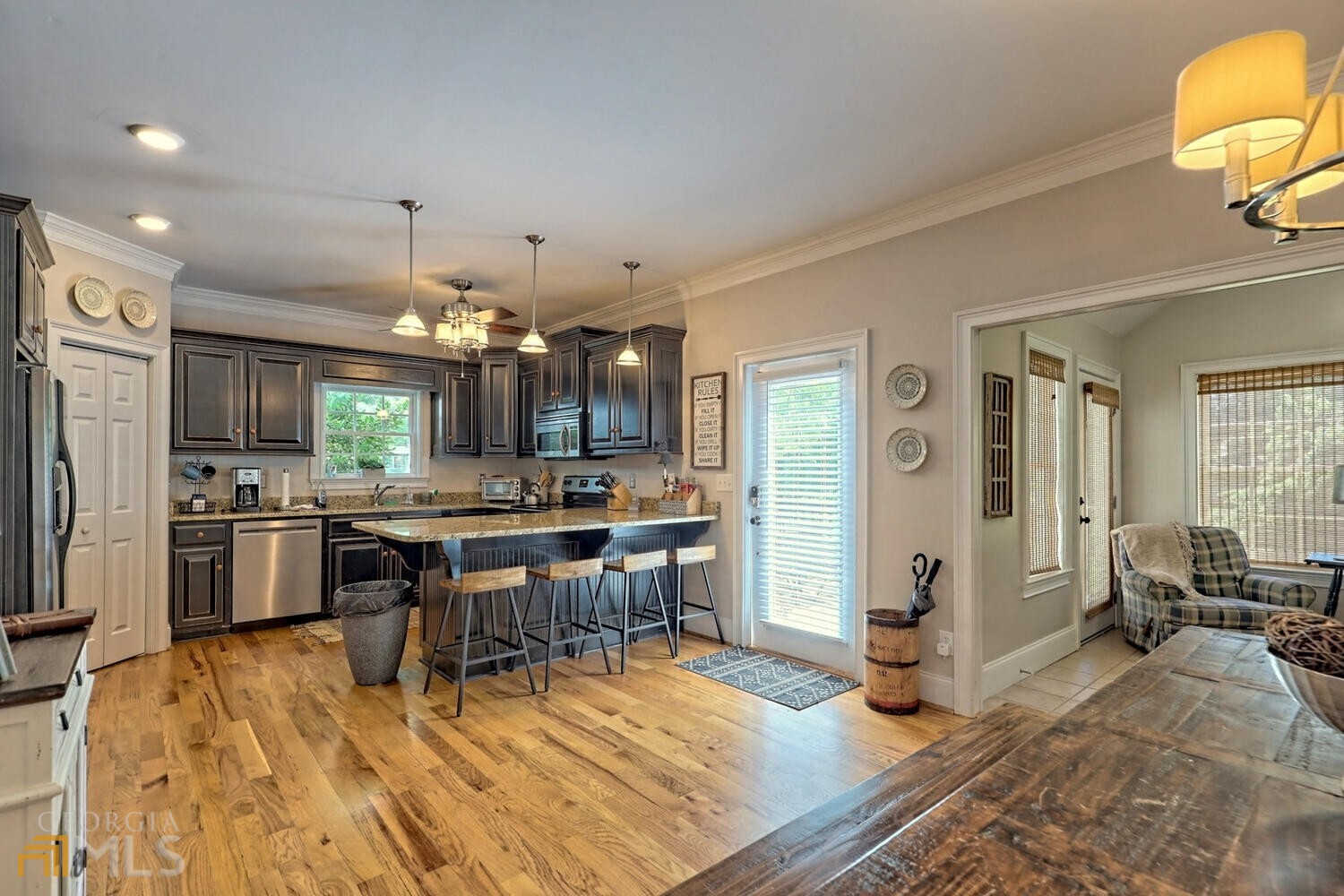 643 Washington Street Clarkesville, GA 30523 - Photo 20 of 56 a view of a kitchen and dining room