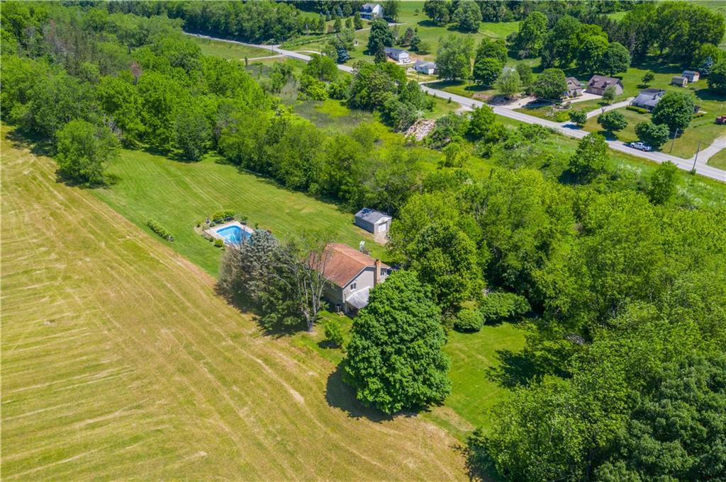 Tons of trees and privacy. the road at the front is Rt. 980