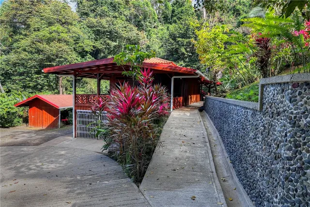 a view of outdoor space yard and mountain view