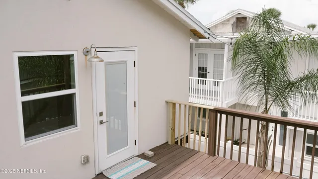 a view of a house with a balcony