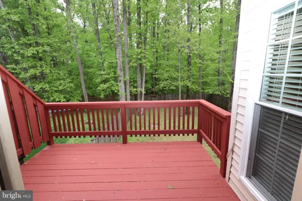 a view of a wooden deck