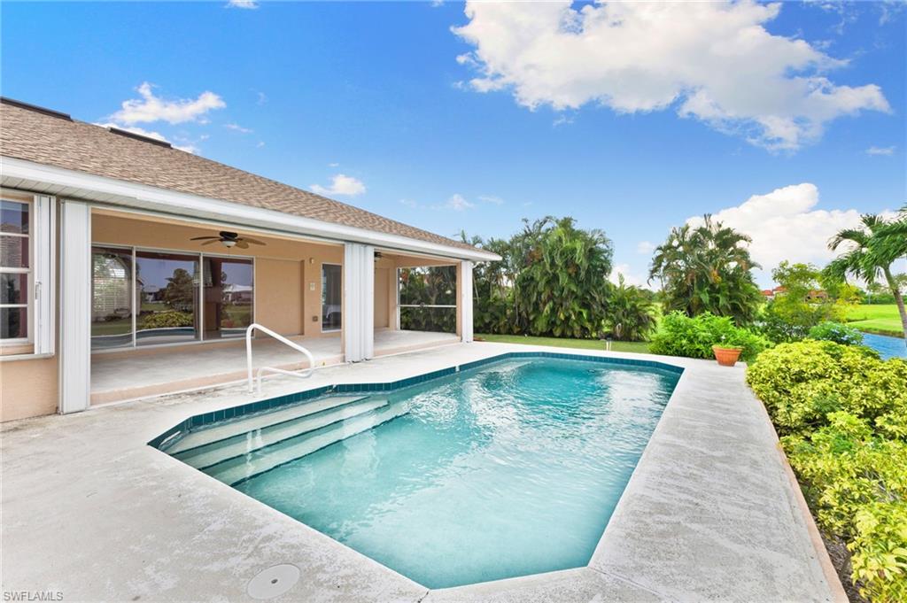 24060 Pyramid Way Punta Gorda, FL 33955 - Photo 32 of 48 View of pool with ceiling fan and a patio area