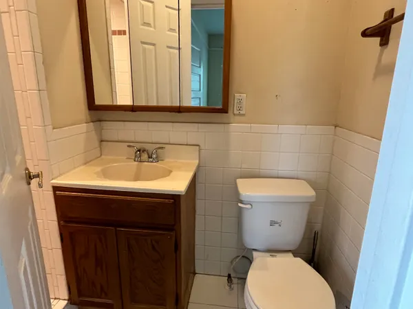a bathroom with a sink and a toilet