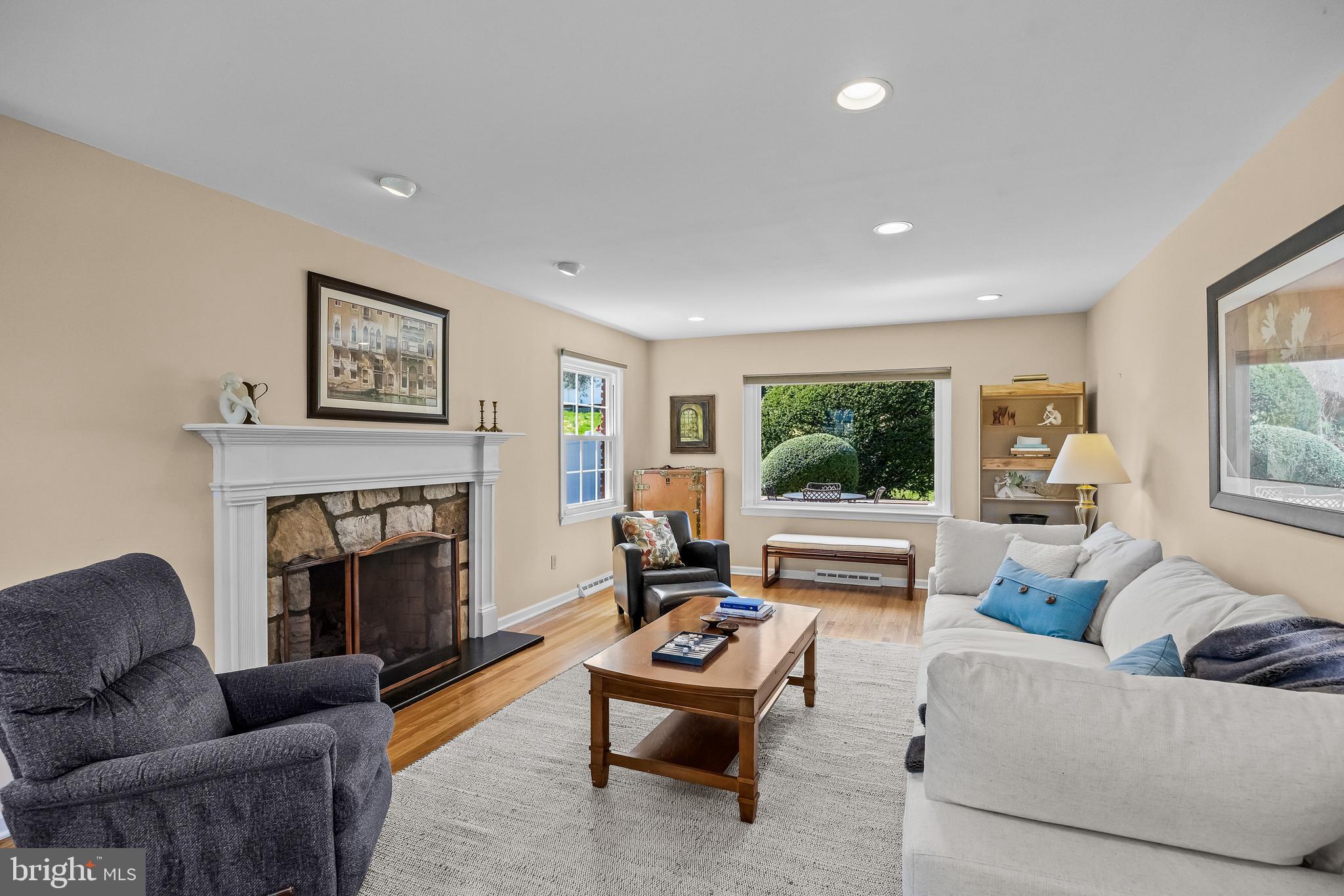 1003 Roumfort Avenue Cherry Hill, NJ 08034 - Photo 6 of 37 a living room with furniture and a fireplace
