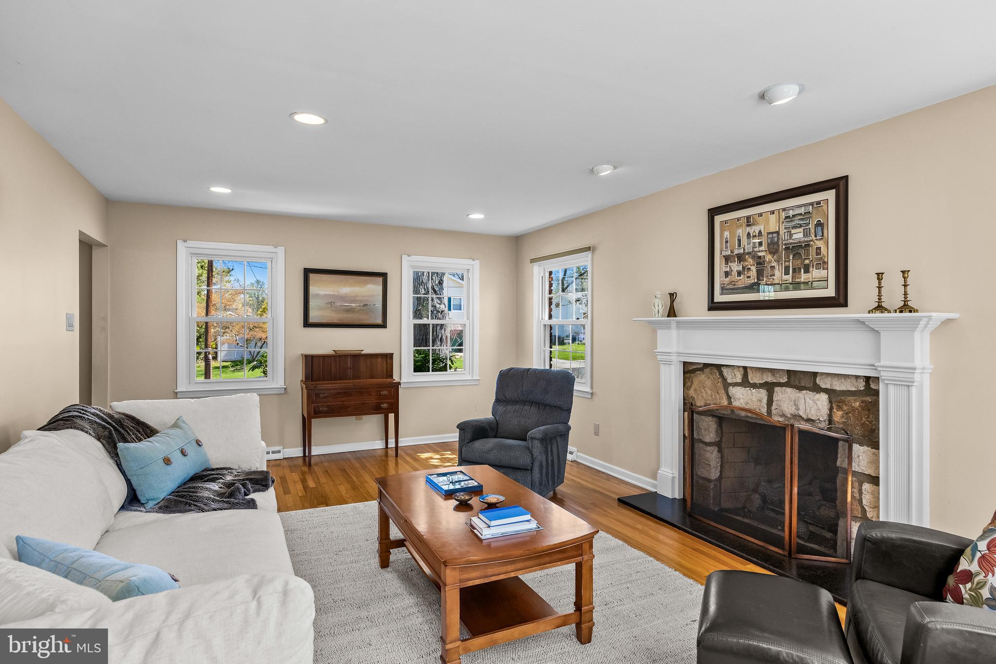 1003 Roumfort Avenue Cherry Hill, NJ 08034 - Photo 8 of 37 a living room with furniture and a fireplace