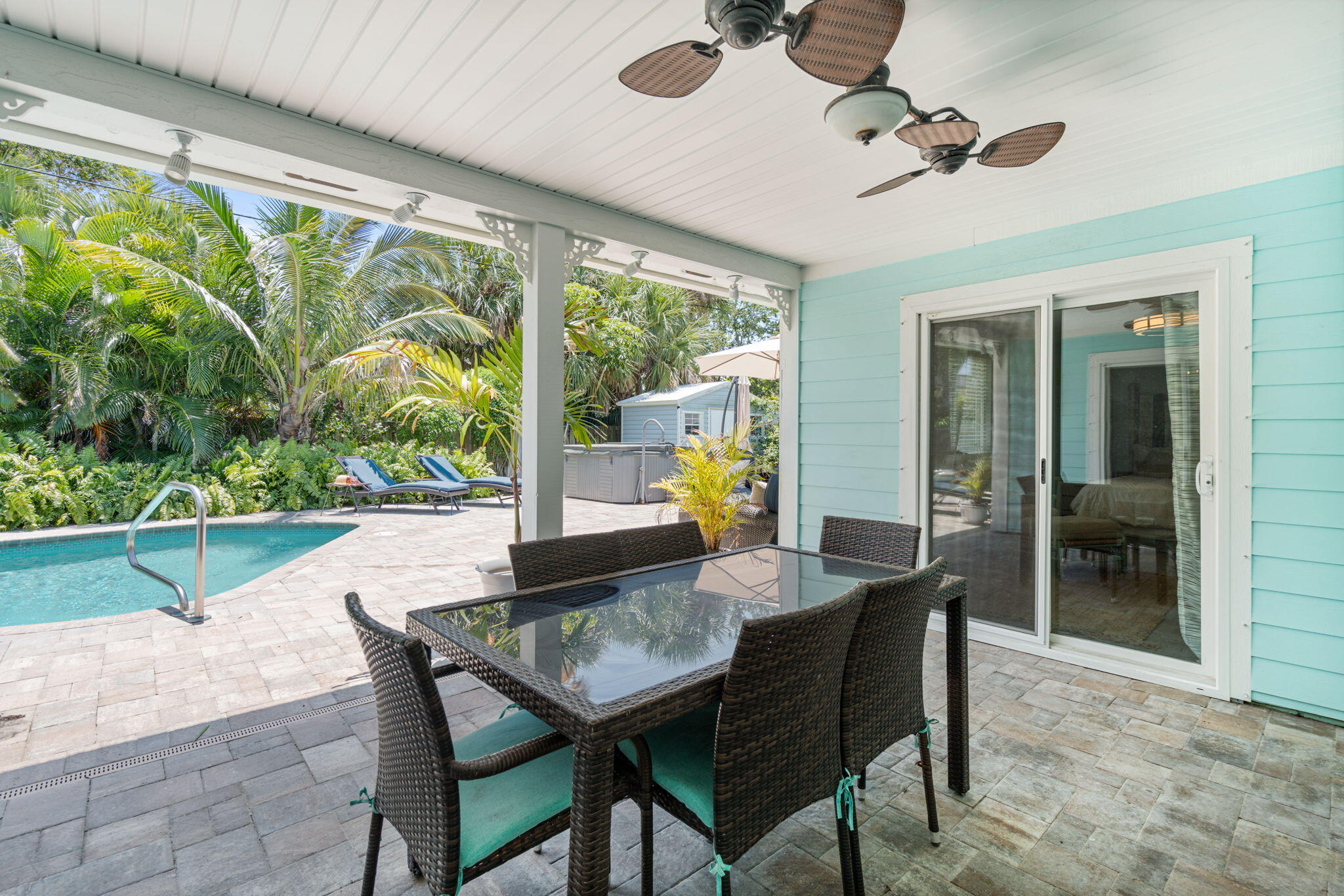 401 Surf Road Melbourne Beach, FL 32951 - Photo 73 of 94 a view of a dining room with furniture window and outside view