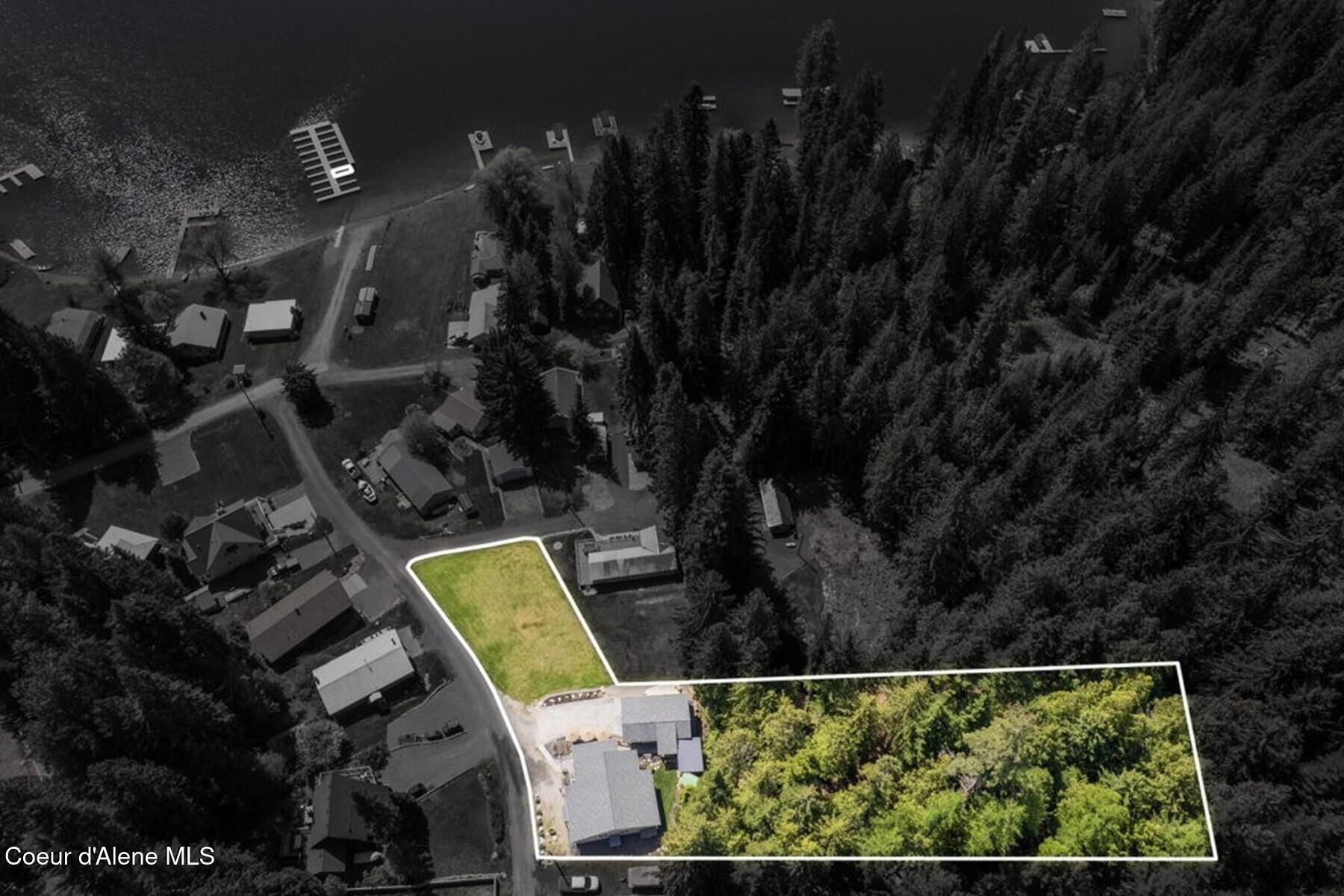 29955 North Isle View Road Spirit Lake, ID 83869 - Photo 15 of 65 Aerial Lake Dock and Lot Lines o