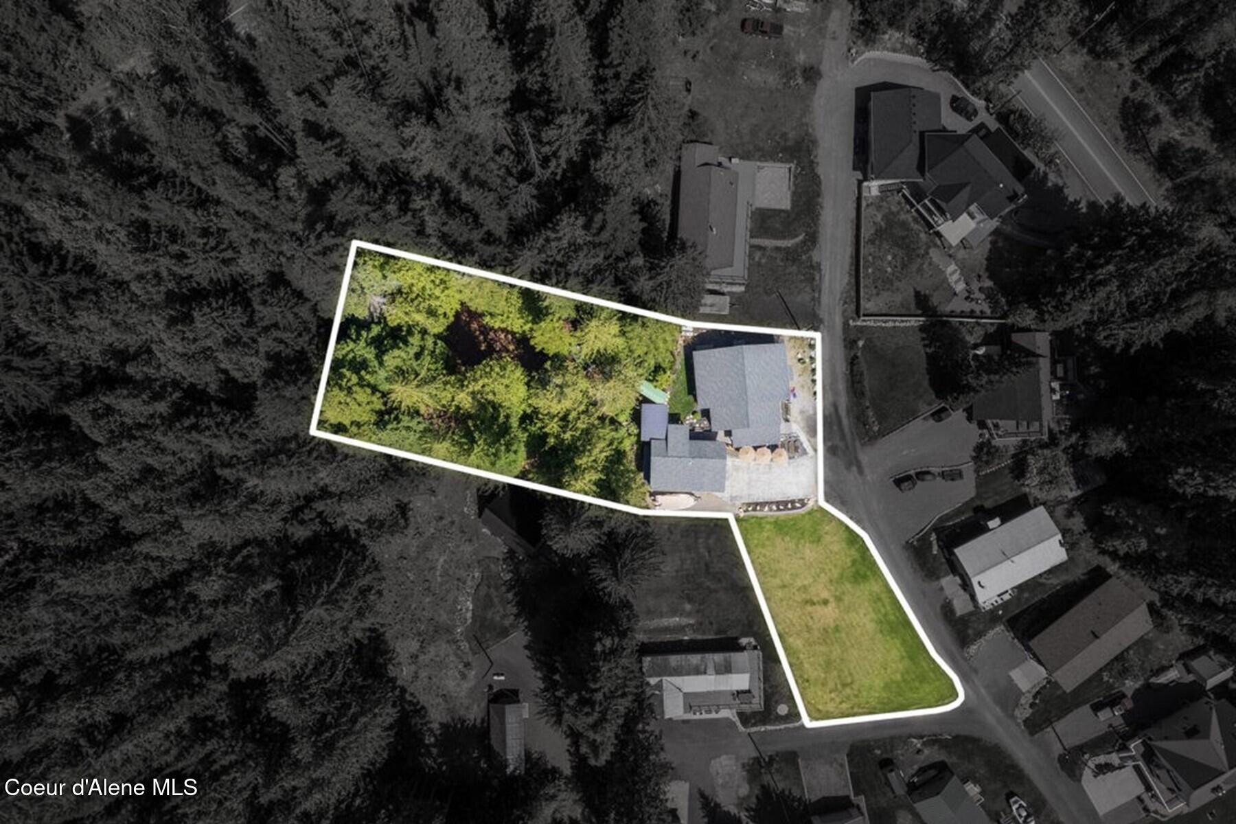 29955 North Isle View Road Spirit Lake, ID 83869 - Photo 16 of 65 Aerial Lot Lines of Home