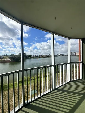 a view of city from a balcony