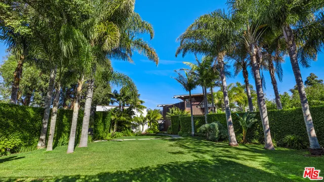 a view of a backyard with a garden