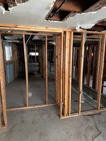 a view of a storage room