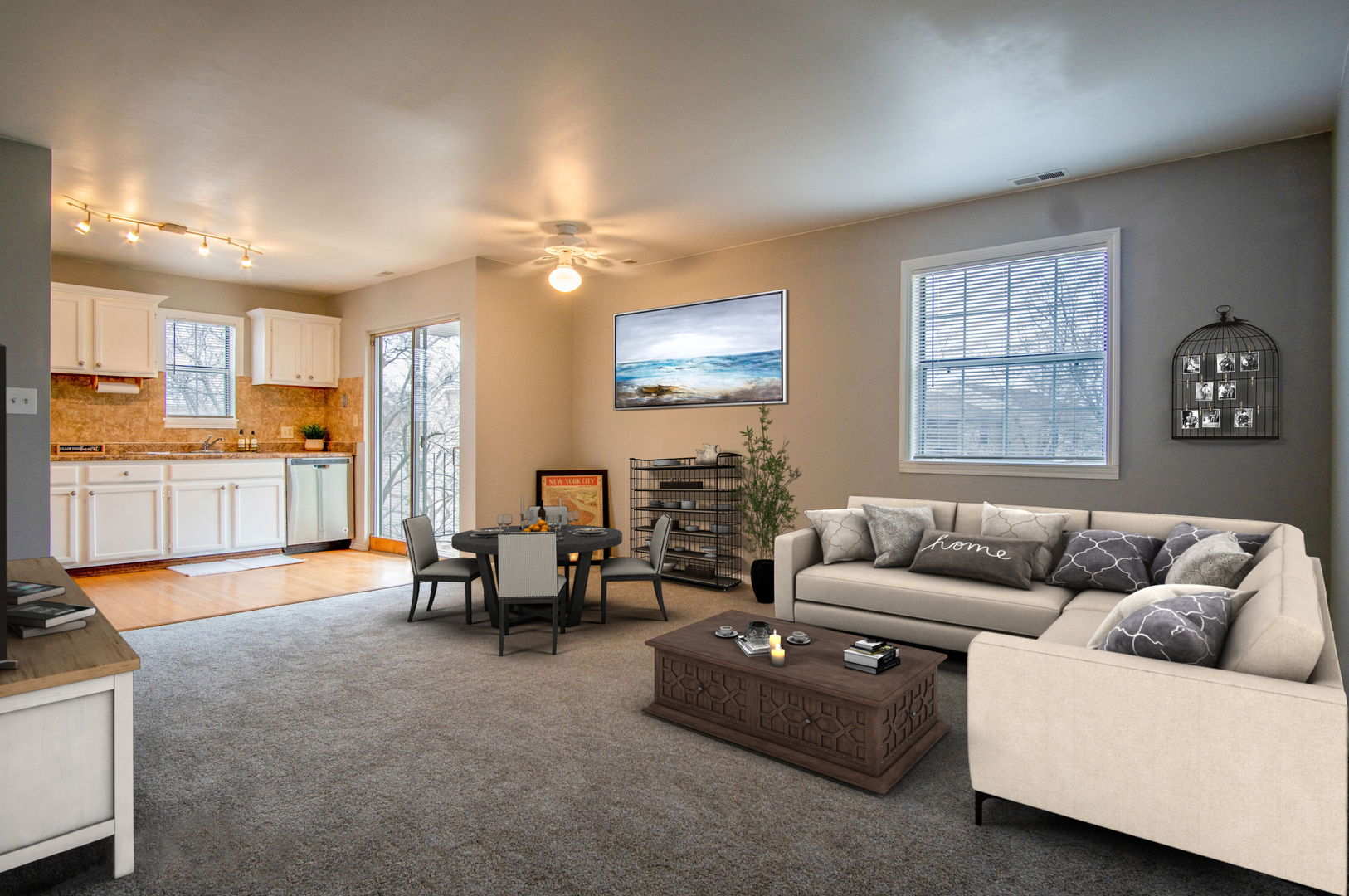 15 Gant Circle, Unit E Streamwood, IL 60107 - Photo 9 of 21 a living room with furniture and a large window