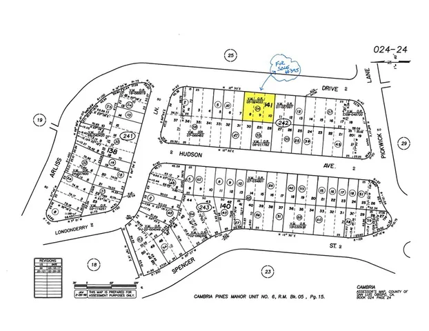 $47,000 | 1739 Arliss Drive, Cambria, CA 93428
