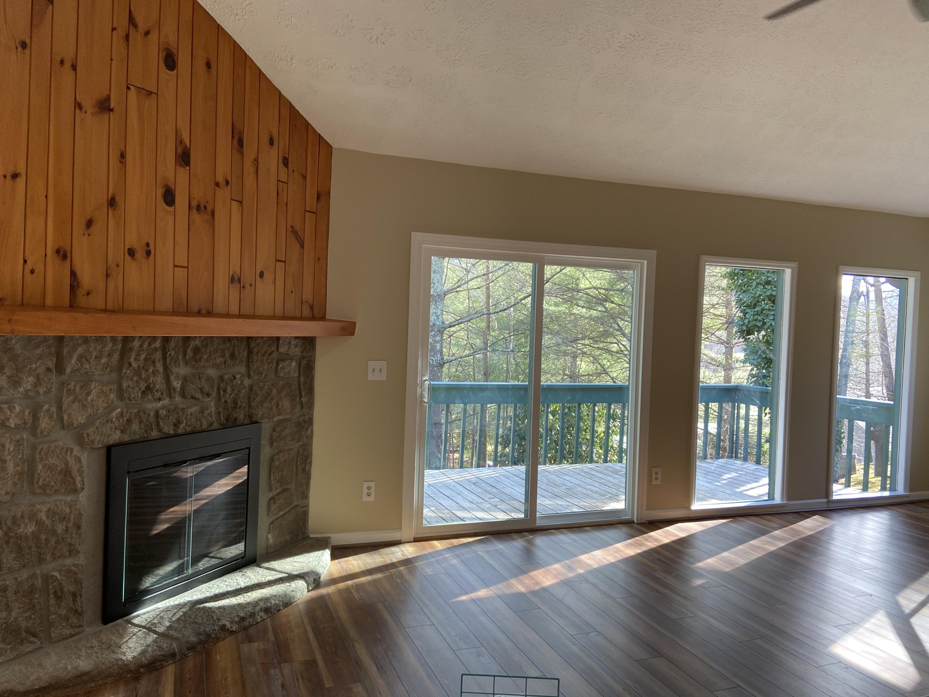 201-3 South Slope Road, Unit N3 Banner Elk, NC 28604 - Photo 26 of 36 FIREPLACE & LR DOOR & WINDOWS