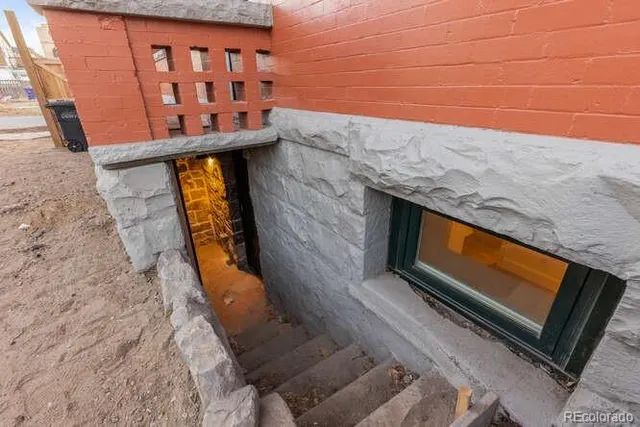 a view of an outdoor space kitchen