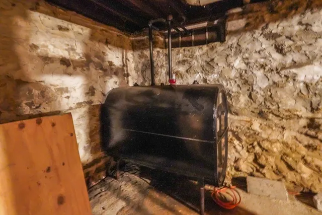 a close view of water heater room