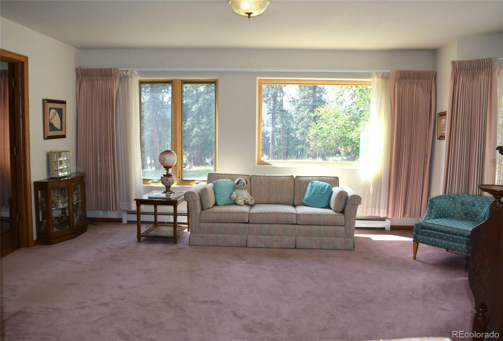 631 Old Corral Road Bailey, CO 80421 - Photo 11 of 35 a living room with furniture and a window