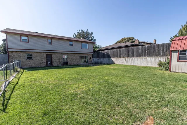 a house view with a garden space