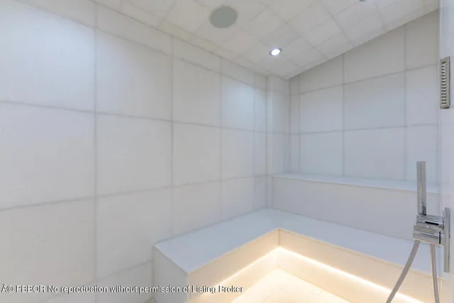 a view of a bathtub in a bathroom