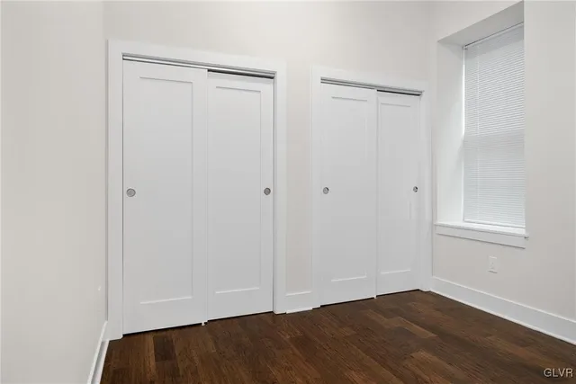 a view of small space with wooden floor