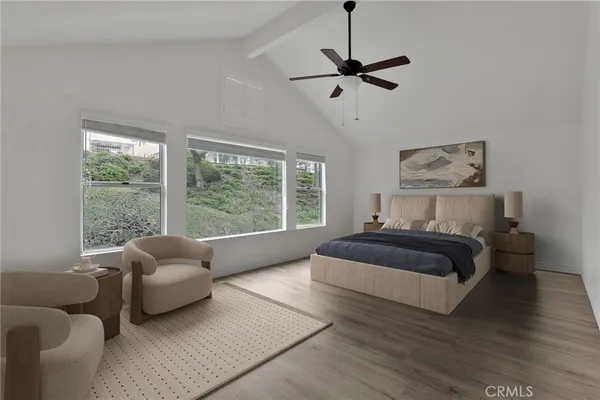 a bed room with furniture and a window