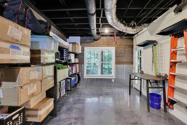 a view of a storage room with a lot of stuff