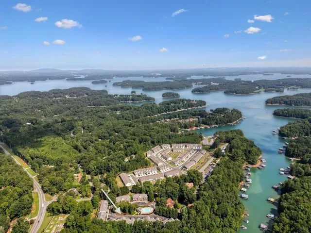 an aerial view of a city