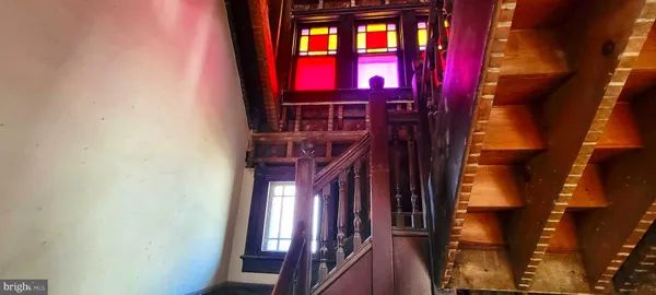a view of stairs