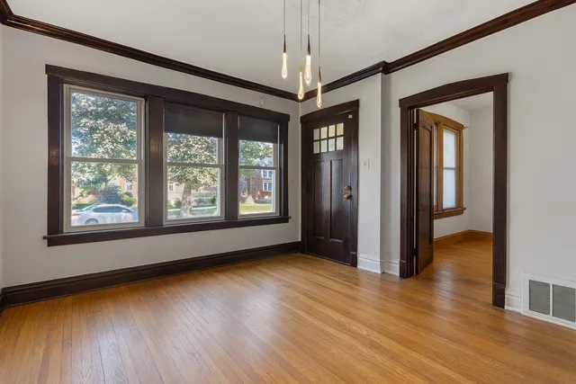 a view of livingroom with hardwood floor and window