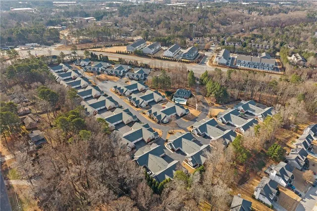 an aerial view of a city