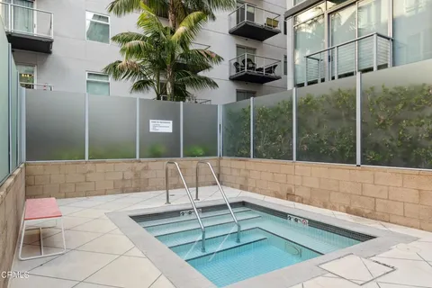 a view of outdoor space and swimming pool
