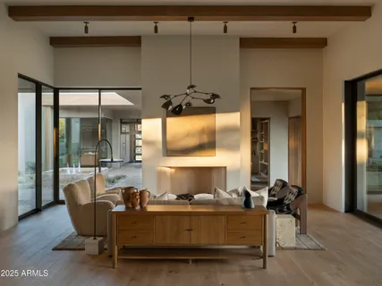 a bathroom with a sink and mirror