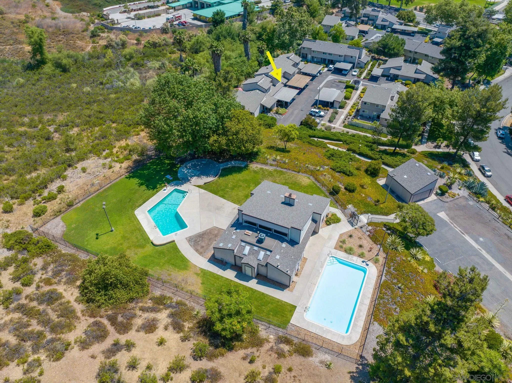 14283 Mariana Drive Poway, CA 92064 - Photo 27 of 28 an aerial view of a house with a swimming pool yard and outdoor seating