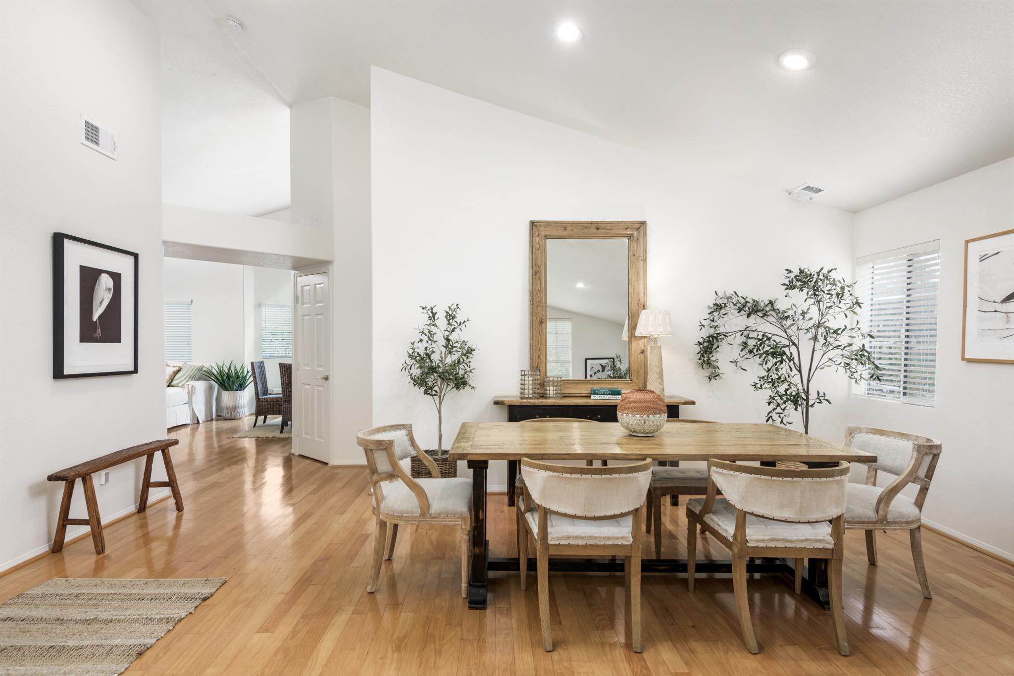 3715 Hitchcock Ranch Road Santa Barbara, CA 93105 - Photo 10 of 36 a view of a dining room with furniture and wooden floor