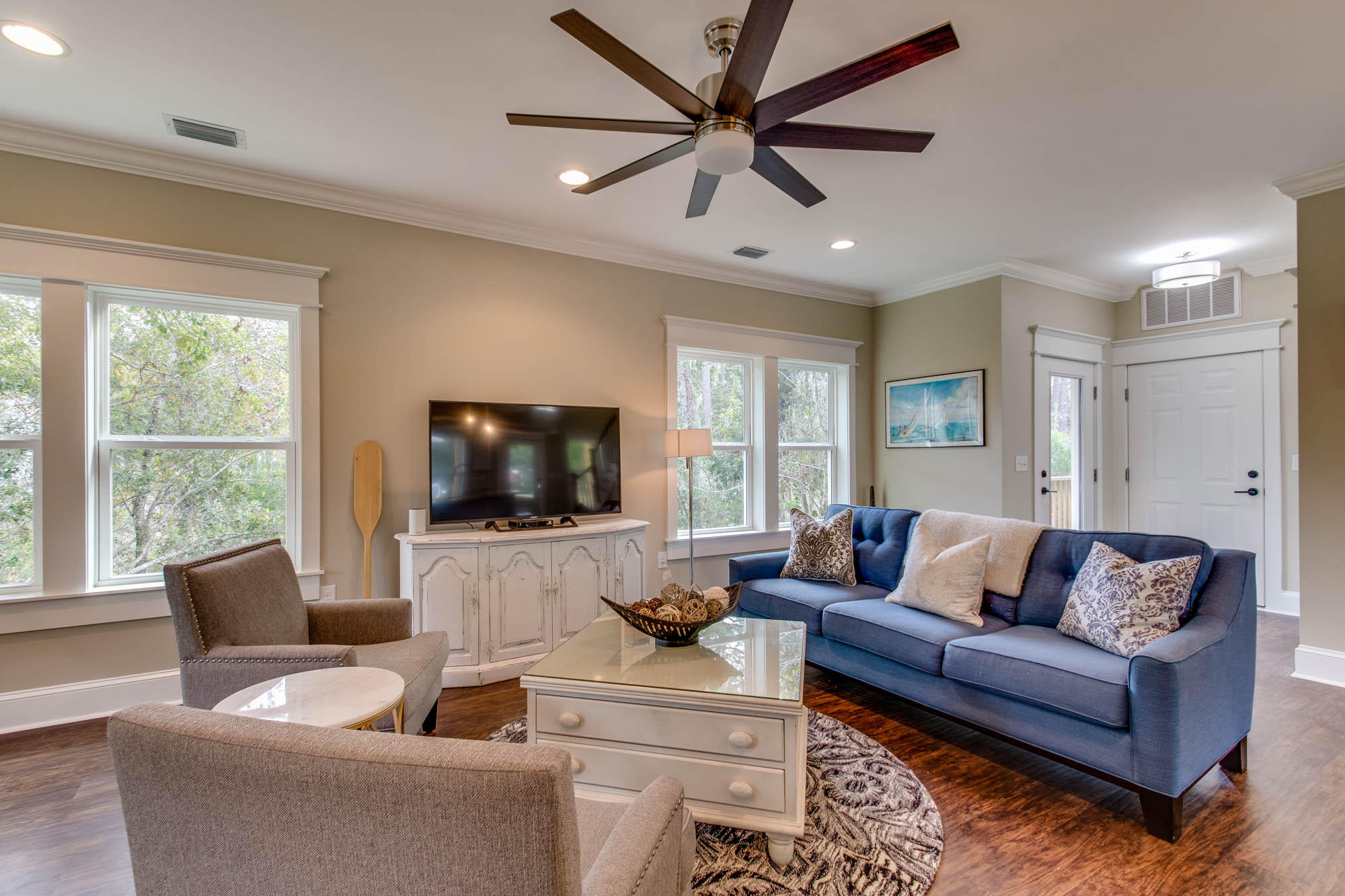 148 Rearden Way Santa Rosa Beach, FL 32459 - Photo 15 of 43 a living room with furniture and a flat screen tv