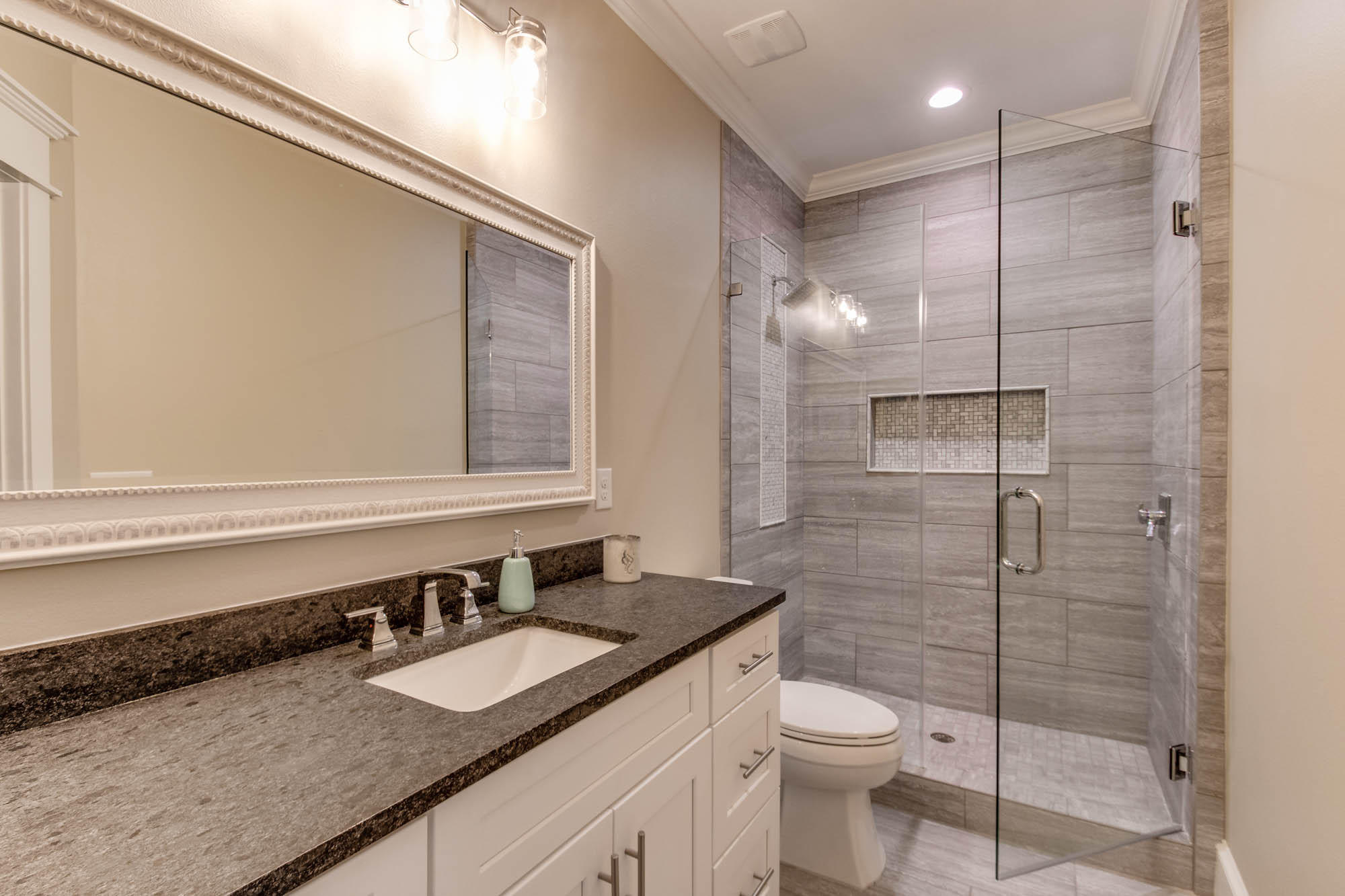 148 Rearden Way Santa Rosa Beach, FL 32459 - Photo 31 of 43 a bathroom with a granite countertop sink toilet and shower