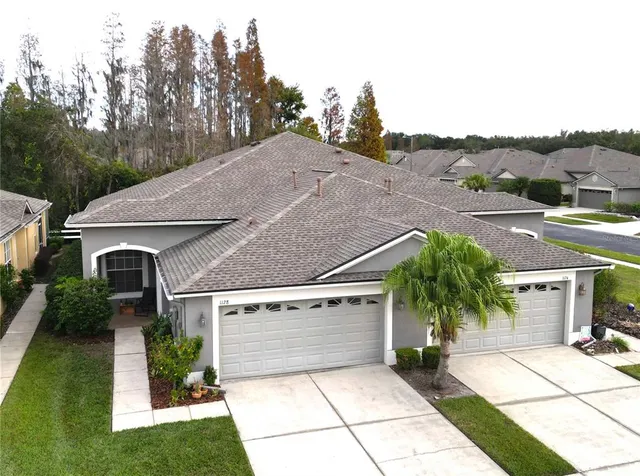 a house view with a outdoor space