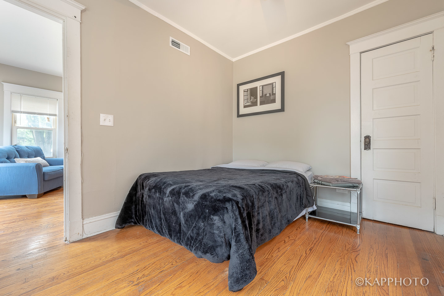 217 Des Plaines Avenue, Unit 1 Forest Park, IL 60130 - Photo 14 of 15 a bedroom with a bed and a view of livingroom