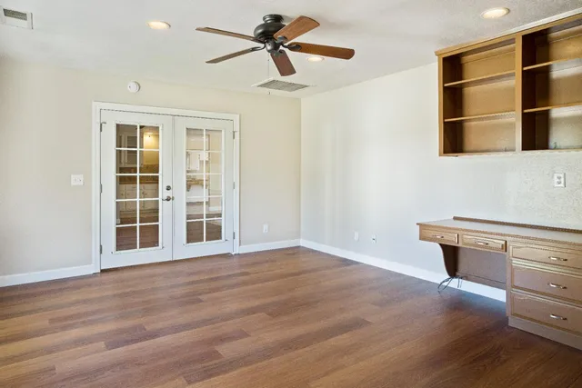 a living room with a fireplace