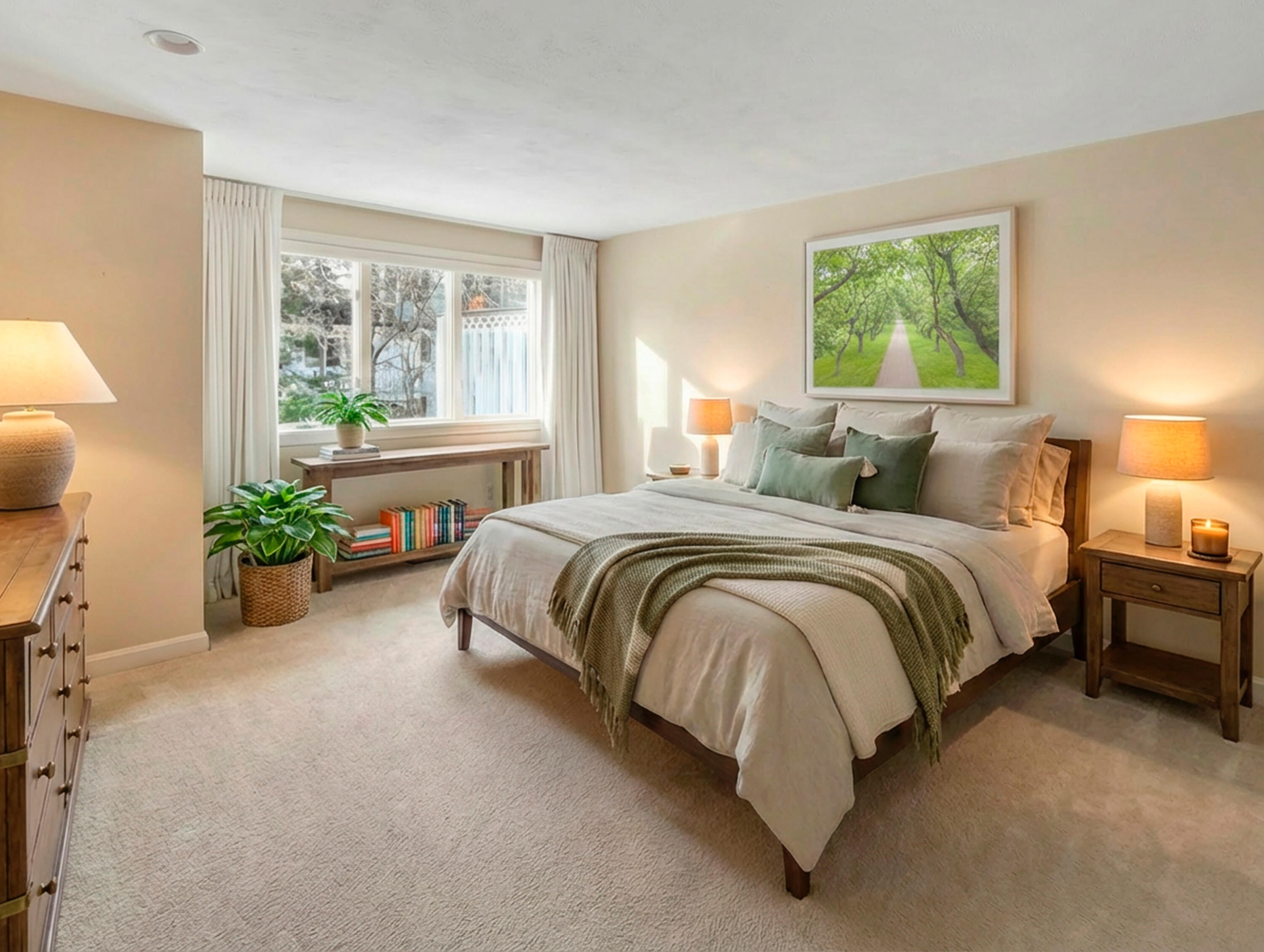 10 Kettle Lane Mashpee, MA 02649 - Photo 15 of 31 a spacious bedroom with a bed and potted plant next to a window