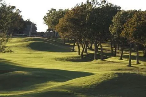 a view of swimming pool with outdoor seating and trees in the background