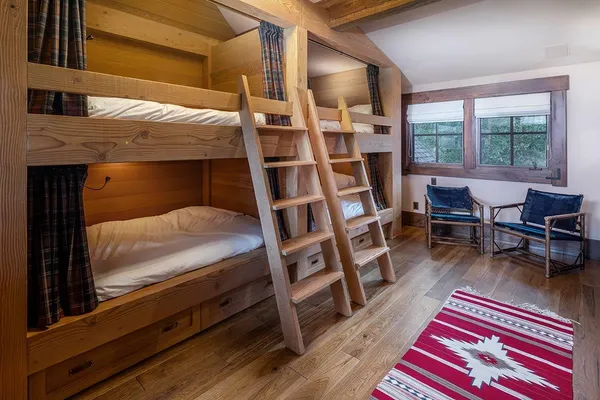 a room with furniture and a rug