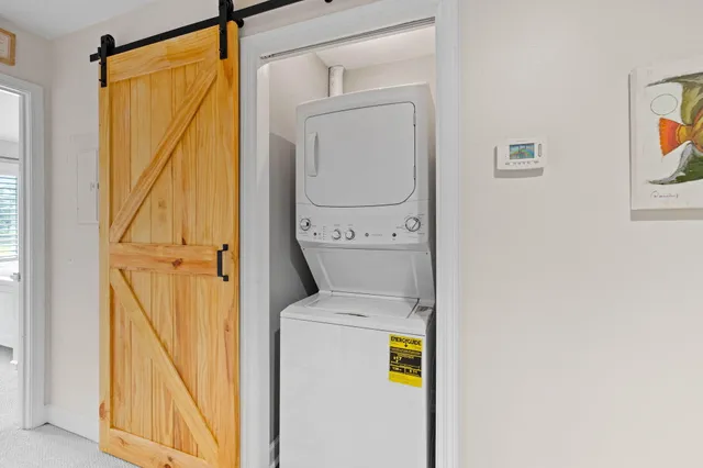 a utility room with a washer and dryer