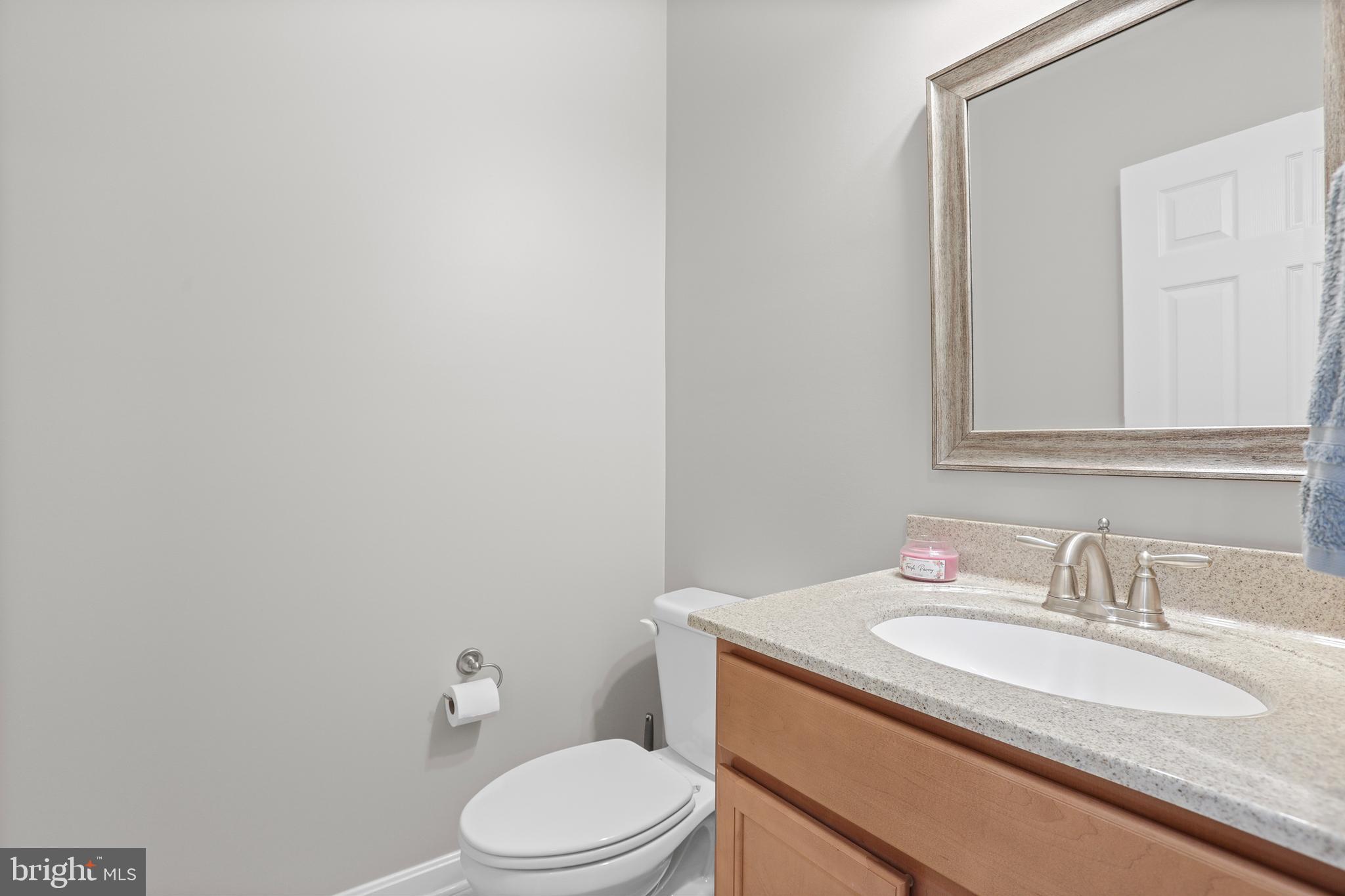 8264 Buckthorne Run King George, VA 22485 - Photo 30 of 50 a bathroom with a granite countertop sink and a toilet