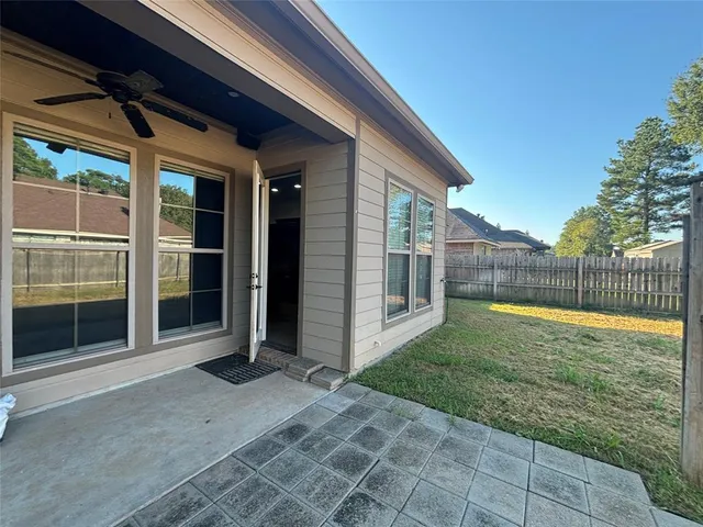 a view of a backyard with a garden
