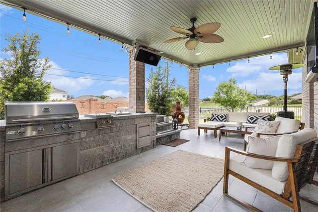 a view of a house with a patio